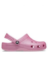 Crocs Klapki Classic Glitter Clog K 206993 Różowy. Czerwone klapki Crocs, bez wzorów, z tworzywa sztucznego, bez obcasa, bez zapięcia. Za 159.99 zł.