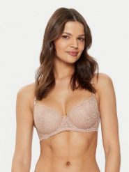 Hunkemöller Biustonosz z fiszbiną Anya 206262 Beżowy. Brązowe biustonosze Hunkemöller, bez wzorów, z syntetyku. Za 119.99 zł.