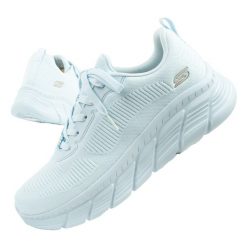 Buty sportowe sneakersy damskie Skechers Bobs niebieskie. Niebieskie buty do biegania Skechers, bez wzorów, bez zapięcia, do biegania. Za 269.00 zł.