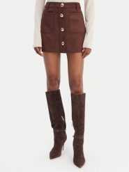 Bardot Spódnica z imitacji skóry Lorenzo 59673SB1 Brązowy Regular Fit. Brązowe spódnice Bardot, bez wzorów, ze skóry. Za 449.99 zł.