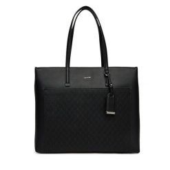 Torebka Calvin Klein. Czarne shopper bag Calvin Klein, bez wzorów, bez dodatków. Za 699.99 zł.