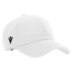 Biała czapka baseballowa Macron Dart (x5). Białe czapki z daszkiem Macron, bez wzorów, z materiału, eleganckie. Za 307.50 zł.