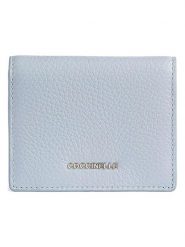 COCCINELLE Skórzany portfel w kolorze błękitnym - 11 x 9 cm rozmiar: onesize. Niebieskie portfele Coccinelle, bez wzorów, z materiału. Za 273.59 zł.