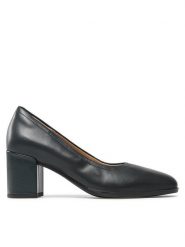 Clarks Czółenka Freva 55 Court 261718774 Granatowy. Niebieskie czółenka Clarks, bez wzorów, ze skóry, bez obcasa, bez zapięcia. Za 299.99 zł.