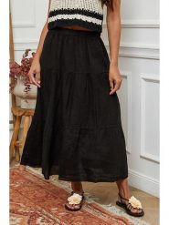 La Compagnie Du Lin Lniana spódnica w kolorze czarnym rozmiar: S. Czarne spódnice La Compagnie Du Lin, s, bez wzorów, ze lnu, maxi. Za 152.98 zł.