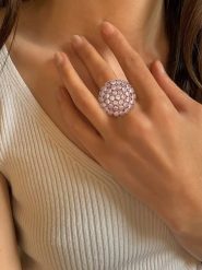 Les Petites Précieuses Pozłacany pierścionek z kamieniami szlachetnymi rozmiar: 52. Różowe pierścionki Les Petites Précieuses, z cyrkonią, pozłacane. Za 652.99 zł.