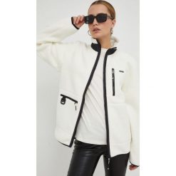 Rains kurtka 18420 Heavy Fleece Jacket kolor biały przejściowa. Białe kurtki Rains, l, bez wzorów, bez kaptura. W wyprzedaży za 439.99 zł.