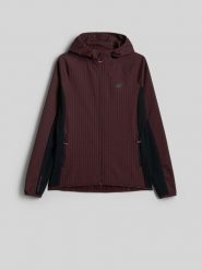 4F Kurtka softshell wiatroodporna damska - czarna XL. Czarne kurtki 4f, xl, bez wzorów, z softshellu, bez kaptura. Za 249.99 zł.