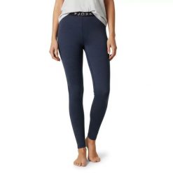 Damskie legginsy termoaktywne ze 100% wełny merynosów - Bjork 210. Niebieskie legginsy FJORK MERINO, bez wzorów, z materiału, długie. Za 289.00 zł.
