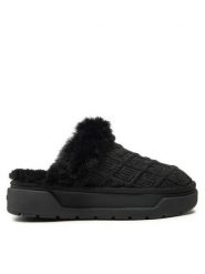Guess Kapcie Unika FLFUKA FAL06 Czarny. Czarne kapcie Guess, z aplikacjami, z tworzywa sztucznego. Za 399.99 zł.