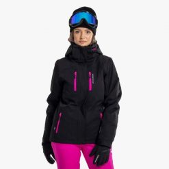 Kurtka narciarska Narciarstwo Damska Swedemount Cervinia Jacket W oddychająca. Czarne kurtki narciarskie SWEDEMOUNT, na zimę, bez wzorów, bez kaptura, narciarskie. Za 599.99 zł.