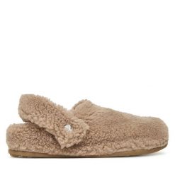 Kapcie Crocs. Brązowe kapcie Crocs, bez wzorów. Za 229.99 zł.