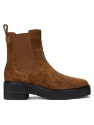 LAUREN RALPH LAUREN Sztyblety 802951237001 Brązowy. Brązowe botki Lauren Ralph Lauren, bez wzorów, ze skóry, bez obcasa, na płaskiej podeszwie, bez zapięcia. Za 459.99 zł.