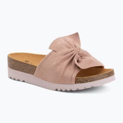 Klapki damskie Scholl Princess Med. Czerwone klapki Scholl, bez wzorów, z materiału, eleganckie, bez obcasa, bez zapięcia. Za 289.99 zł.