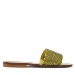 Klapki Liu Jo. Żółte klapki Liu Jo, bez wzorów, bez obcasa, bez zapięcia. Za 349.99 zł.