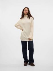 Vero Moda Golf w kolorze kremowym rozmiar: M. Brązowe swetry Vero Moda, m, bez wzorów, bez ramiączek. Za 66.00 zł.