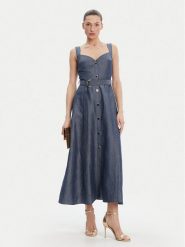 Liu Jo Sukienka letnia WA5312 T4818 Niebieski Regular Fit. Niebieskie sukienki Liu Jo, bez wzorów, z syntetyku, bez kołnierzyka, bez ramiączek. Za 1,069.00 zł.