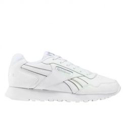 Buty do chodzenia damskie Reebok Royal Glide. Białe buty treningowe Reebok, bez wzorów, z materiału, bez zapięcia, trekkingowe, Reebok Royal. Za 197.40 zł.