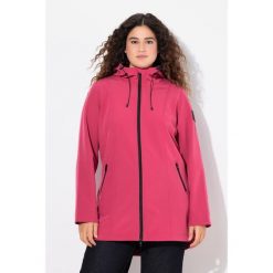 Damskie Długa kurtka softshell HYPRAR hydrofobowa trapezowy krój. Czerwone kurtki przejściowe sportowe Ulla Popken, plus size, bez wzorów, z elastanu, bez kaptura, trekkingowe. Za 480.99 zł.