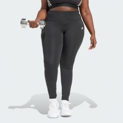Legginsy Optime Essentials Stash Pocket Full-Length (Plus Size). Czarne legginsy adidas, bez wzorów, z elastanu, eleganckie. Za 199.00 zł.
