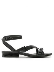 United Nude Sandały Sia Strapy Lo 107310116 Czarny. Czarne sandały United Nude, bez wzorów, ze skóry, bez obcasa, na płaskiej podeszwie, bez zapięcia. Za 1,199.00 zł.