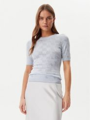 Guess Sweter W5GR20 Z3D60 Niebieski Regular Fit. Niebieskie swetry Guess, xl, z aplikacjami, z wiskozy, bez ramiączek. Za 297.00 zł.