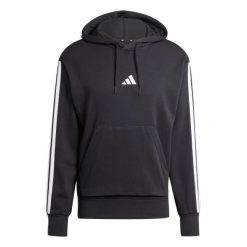 Bluza z kapturem adidas Essentials 3-Stripes French Terry. Czarne bluzy z kapturem adidas, s, bez wzorów, z dresówki, z kapturem, trekkingowe. Za 294.20 zł.
