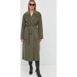 MICHAEL Michael Kors płaszcz wełniany MS12023GBX kolor zielony przejściowy niezapinany. Zielone płaszcze MICHAEL Michael Kors, l, bez wzorów, z wełny, bez kaptura. W wyprzedaży za 1,859.90 zł.