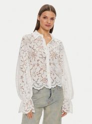 ViCOLO Koszula TB1357 Biały Relaxed Fit. Białe koszule ViCOLO, m, bez wzorów, z bawełny, bez kołnierzyka, bez ramiączek. Za 249.99 zł.