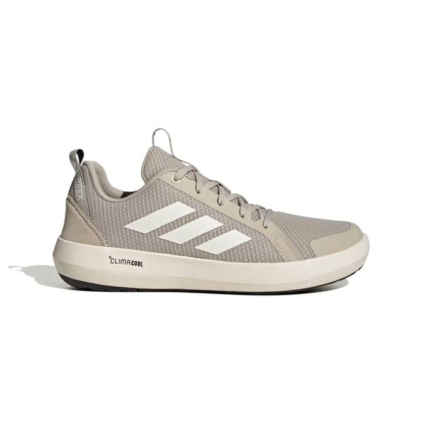Buty trekkingowe adidas Terrex Boat Climacool. Białe buty trekkingowe adidas, bez wzorów, z materiału, bez zapięcia, do pływania, climacool (adidas). Za 377.00 zł.