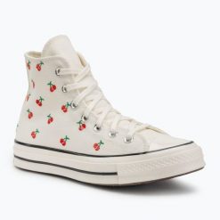 Trampki damskie Converse Chuck 70 Cherries. Białe trampki Converse, bez wzorów, bez zapięcia. Za 309.99 zł.