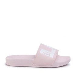 Klapki Levi's®. Czerwone klapki bez wzorów, bez obcasa, bez zapięcia. Za 99.99 zł.