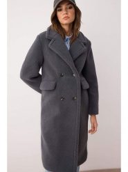 Trendyol Płaszcz pluszowy w kolorze antracytowym rozmiar: 38. Czarne płaszcze Trendyol, bez wzorów, bez kaptura. Za 154.07 zł.
