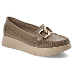 Brązowe Mokasyny Armodo Eleganckie Obuwie Damskie. Brązowe mokasyny Armodo, bez wzorów. Za 279.00 zł.
