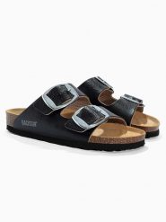 BACKSUN Klapki "Londrina" w kolorze czarnym rozmiar: 39. Czarne klapki Backsun, bez wzorów, klasyczne, z otwartym noskiem, bez obcasa, bez zapięcia. Za 130.99 zł.