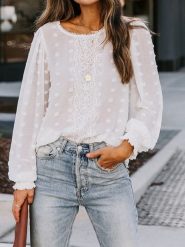 Milan Kiss Bluzka w kolorze białym rozmiar: S. Białe bluzki Milan Kiss, s, bez wzorów, z koronki, bez kołnierzyka, bez ramiączek. Za 130.99 zł.