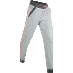 Spodnie dresowe z dzianiny welurowej nikki, długie bonprix jasnoszary melanż. Spodnie sportowe marki bonprix. Za 59.99 zł.