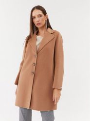 Marella Płaszcz wełniany Betel 2330161138200 Brązowy Regular Fit. Brązowe płaszcze Marella, na zimę, bez wzorów, z wełny, bez kaptura. Za 3,069.00 zł.