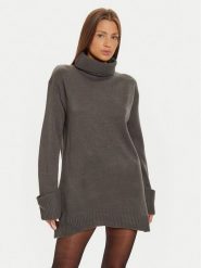 Brave Soul Sukienka dzianinowa LKD-555BELLACHAR Szary Loose Fit. Szare sukienki Brave Soul, l, bez wzorów, z dzianiny, bez kołnierzyka, bez ramiączek. Za 29.99 zł.