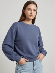 MOSS COPENHAGEN Bluza "Brionna" w kolorze niebieskim rozmiar: L/XL. Niebieskie bluzy Moss Copenhagen, l, bez wzorów, bez kaptura. Za 142.18 zł.