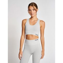 Hmlmt Rest Seamless Rib Sport Top. Szare biustonosze sportowe Hummel, s, bez wzorów, na fitness i siłownię. Za 80.00 zł.
