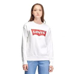 Bluza Z Grafiką Dla Pań I Panów. Białe bluzy Levi's, m, bez wzorów, z bawełny, bez ramiączek, z kapturem. Za 448.99 zł.