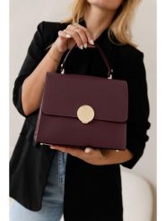 Lia Biassoni Skórzana torebka "Ensa" w kolorze bordowym - 26 x 22 x 12 cm rozmiar: onesize. Czerwone torebki klasyczne Lia Biassoni, bez wzorów, z materiału, przez ramię, bez dodatków. Za 304.99 zł.