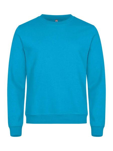 Clique Basic Roundneck — bluza unisex z okrągłym dekoltem, materiał. Niebieskie bluzy CLIQUE, s, bez wzorów, z bawełny, bez kaptura. Za 155.60 zł.