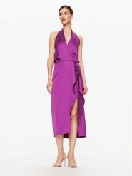 Pinko Sukienka koktajlowa Protone Abito AI 23-24 PDTI 101613 Z345 Fioletowy Regular Fit. Fioletowe sukienki Pinko, bez wzorów, z syntetyku, wizytowe, bez kołnierzyka, bez ramiączek. Za 869.99 zł.