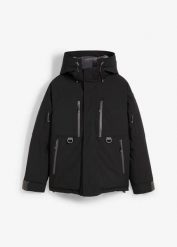 Wodoodporna kurtka narciarska ze śniegołapem. Białe kurtki narciarskie bonprix, bez wzorów, bez kaptura, narciarskie. Za 439.99 zł.