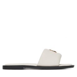 Klapki Eva Minge. Białe klapki Eva Minge, bez wzorów, bez obcasa, bez zapięcia. Za 379.99 zł.