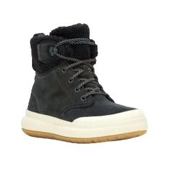 Buty trekkingowe Merrell Marquette Thermo Lace WP Czarny. Czarne trekkingi Merrell, bez wzorów, z materiału, bez zapięcia, trekkingowe. Za 429.00 zł.