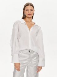 ViCOLO Koszula TB0121 Biały Relaxed Fit. Białe koszule ViCOLO, xs, bez wzorów, z bawełny, bez kołnierzyka, bez ramiączek. Za 239.99 zł.