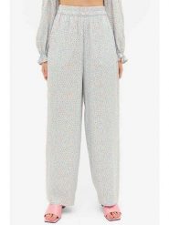 Monki Spodnie w kolorze turkusowo-białym rozmiar: XS. Białe spodnie materiałowe Monki, bez wzorów, z materiału, z podwyższonym stanem. Za 39.99 zł.